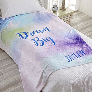 Watercolor Personalized 60x80 Plush Fleece Blanket - 18615-L