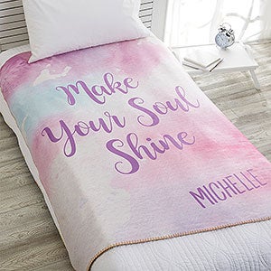 Watercolor Personalized 50x60 Sherpa Blanket - 18615-S