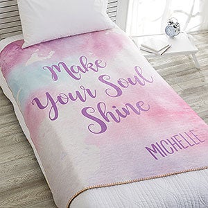 Watercolor Personalized 60x80 Sherpa Blanket - 18615-SL