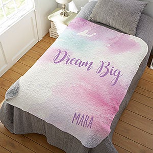 Watercolor Personalized 50x60 Quilted Blanket - 18615-Q