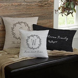 Personalized pillow, farmhouse style pillow with words – Baileywicks