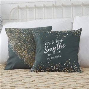 Sparkling Love Personalized 14-inch Velvet Throw Pillow - 18649-SV