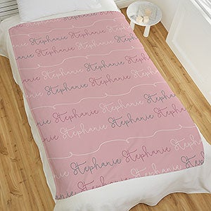 Modern Girl Name Personalized 50x60 Fleece Blanket - 18669-F