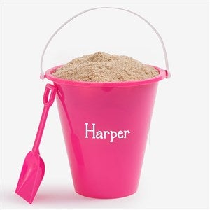 Personalized Pink Sand Pail  Shovel - 18687
