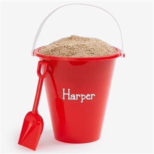 Personalized Red Sand Pail  Shovel - 18687-R