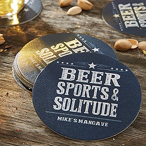 Write His Own Personalized Paper Coasters - 18708