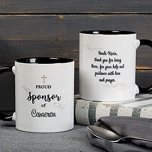 Black Personalized Godparents Coffee Mugs - 11 oz - 18713-B