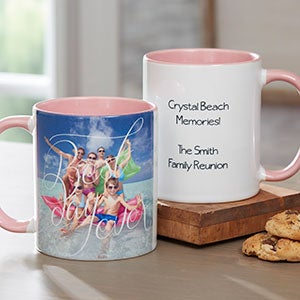 Photo Expressions Personalized Coffee Mug 11 oz.- Pink - 18714-P