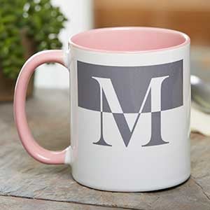 Initials Personalized Pink 11 oz Coffee Mug - 18740-P