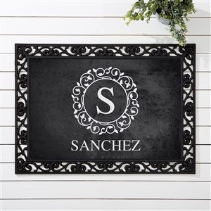 Circle & Vine Monogram Personalized Doormat- 18x27 - 18744