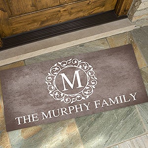 Circle & Vine Monogram Personalized Oversized Doormat- 24x48 - 18744-O