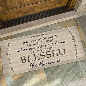 May You Be Blessed Personalized Oversized Doormat- 24x48 - 18746-O