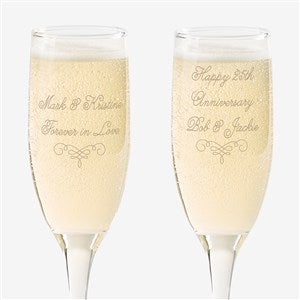 Write Your Own Personalized Stemmed Champagne Flute - 18756