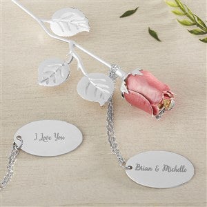 Happy Couple Engraved Pink Keepsake Rose - 18809-Pink