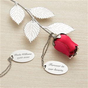 In Memory Of... Engraved Large Red Keepsake Rose - 18810-RedL