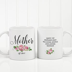 Custom New Mom Coffee Mug - 11oz Blue