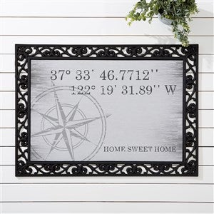 Latitude  Longitude Personalized Doormat-18x27 - 18831
