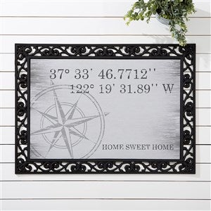 Latitude & Longitude 18x27 Personalized Doormat - 18831