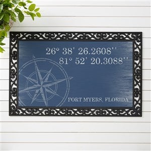 Latitude  Longitude Personalized Doormat-20x35 - 18831-M