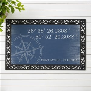 Latitude & Longitude 20x35 Personalized Doormat - 18831-M