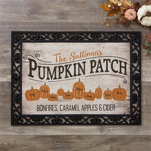 Pumpkin Patch Personalized Doormat-18x27 - 18833