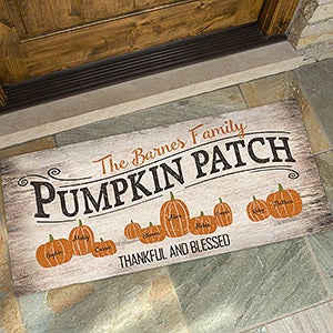 Pumpkin Patch Personalized Oversized Doormat- 24x48 - 18833-O