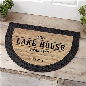 Home Away From Home Personalized Half Round Doormat - 18838