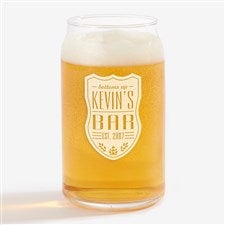Beer Label Engraved Beer Can Glass - 18870-M
