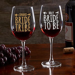 Bride Tribe Personalized Red Wine Glass - 18879-R