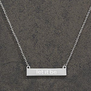 Personalized Name Silver Nameplate Necklace - 18890
