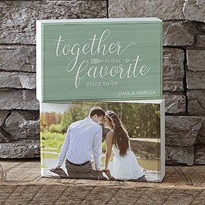 Together... Personalized Photo Shelf Blocks- Set of 2 - 18902