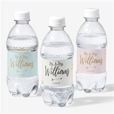 Sparkling Love Personalized Wedding Water Bottle Labels - 18921