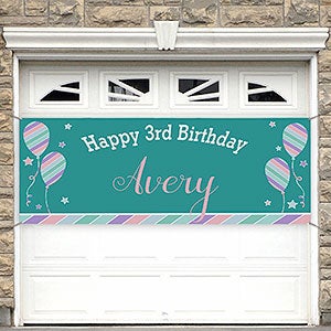 Birthday Girl Personalized Party Banner - 45x108 - 18939-L