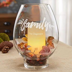 Cozy Home Engraved Hurricane Candle Holder - 18964