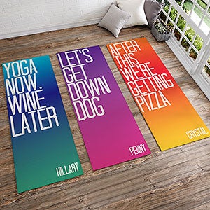 Funny Yoga Mats with Anti-Slip Black Backing  - 18978