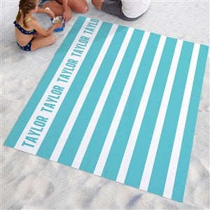 Classic Stripe Personalized Beach Blanket - 18979