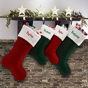 Personalized Velvet Christmas Stockings - 19004 Personalized Velvet Christmas Stockings - 19004