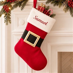 Santa Belt Personalized Christmas Stockings - 19011