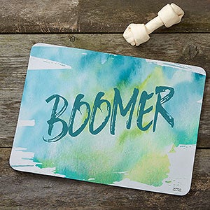 Watercolor Personalized Pet Food Mat - 19029