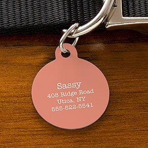 Expressions Personalized Dog ID Tag - Circle - 19035-C