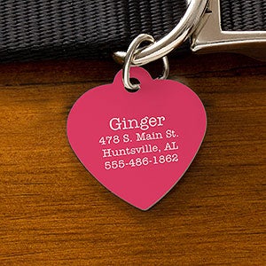 Expressions Personalized Dog ID Tag - Heart - 19035-H