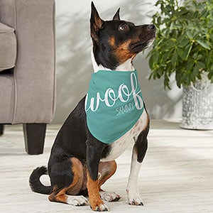 Woof Personalized  Dog Bandana- Medium - 19040-M