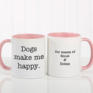 Personalized Coffee Mug 11 oz Pink - Pet Expressions - 19051-P