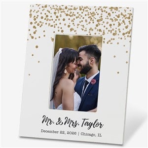Sparkling Love Personalized Wedding 4x6 Tabletop Frame - Vertical - 19096-V