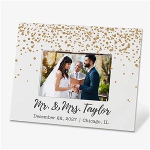 Sparkling Love Personalized Wedding 4x6 Tabletop Frame- Horizontal - 19096