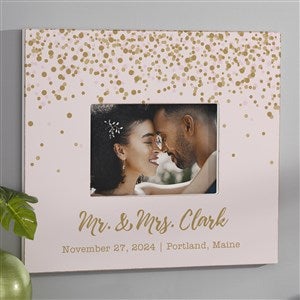 Sparkling Love Personalized Wedding 5x7 Wall Frame - Horizontal - 19096-WH