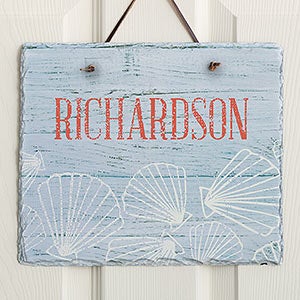 Coastal Home Personalized Slate Plaque - 19116