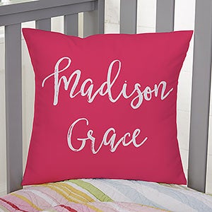 Kids Expressions Personalized 14-inch Velvet Throw Pillow - 19124-SV