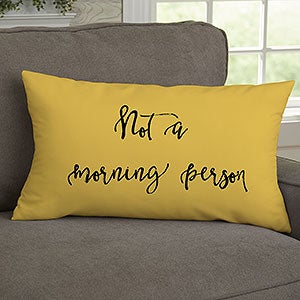 Fun Expressions Personalized Lumbar Throw Pillow - 19134-LB
