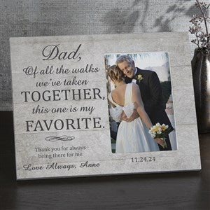 My Favorite Walk Personalized Wedding Picture Frame - 19138